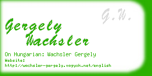 gergely wachsler business card